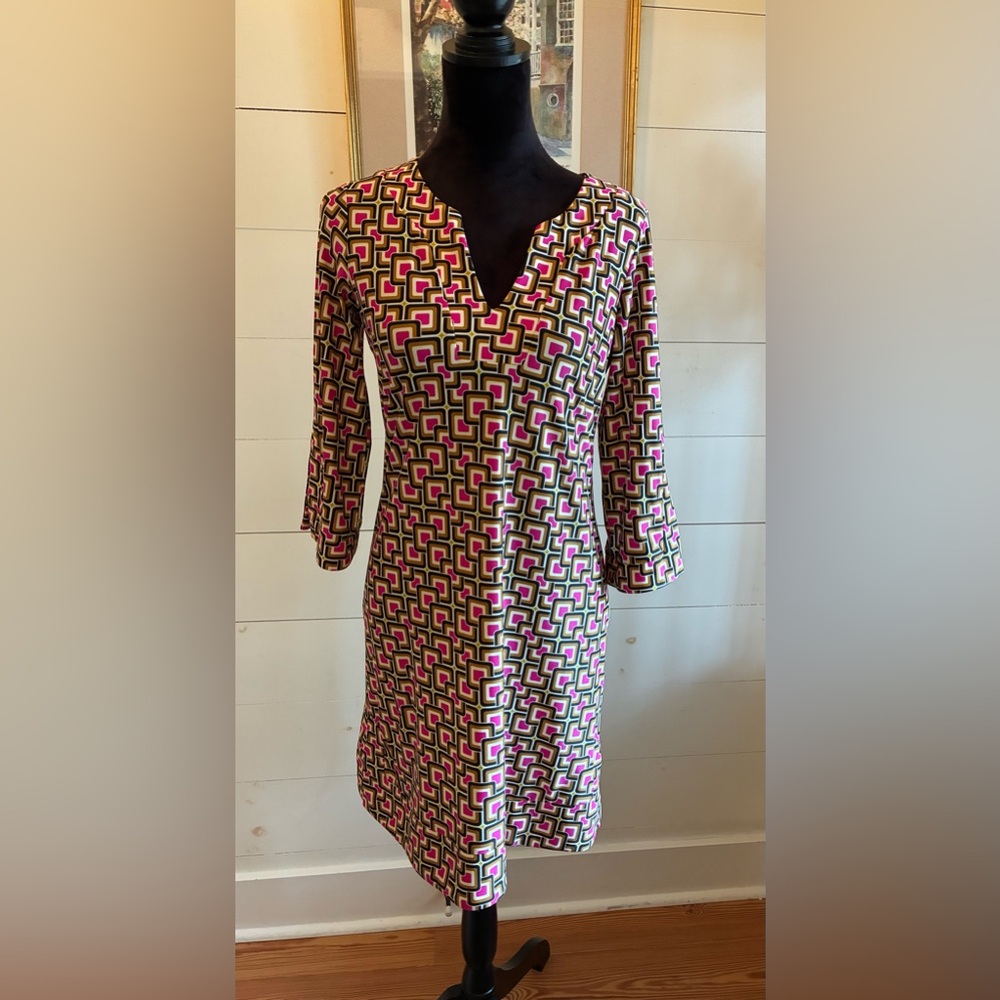 Jude Connally Pink Green Retro Geo Dress S Jude Cloth get ready in minutes. C20
